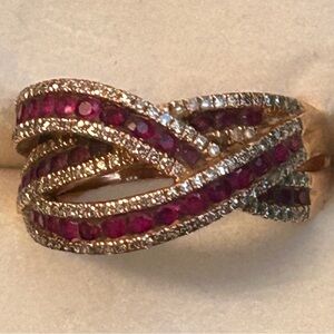 Effy 14k Ruby and Diamond Ring